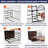 Office Organizer with 4 Tiers, Desk File Organizer with Wood Patterned Shelves for Storage of Paper, Bills, Letters