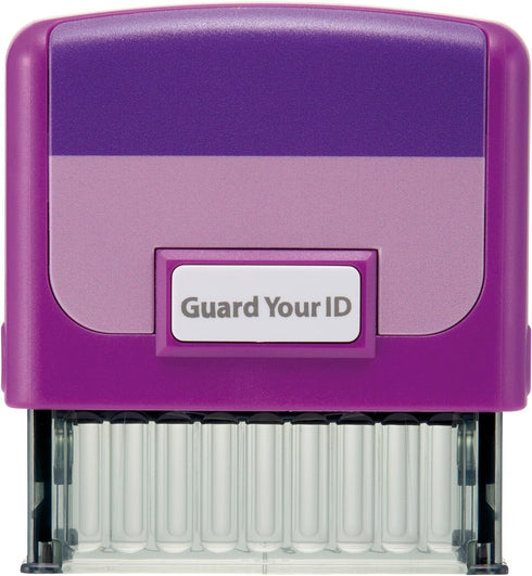 Identity Theft Prevention Confidential Security Stamp, 2.25” x 0.75" in Purple for Document Protection