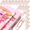 Pen Holder for Notebook, 20PCS Metal Pen Clips with Heart, Cute Journal Paperclips, Large Size Pencil Holder (Rose Gold)