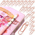 Pen Holder for Notebook, 20PCS Metal Pen Clips with Heart, Cute Journal Paperclips, Large Size Pencil Holder (Rose Gold)
