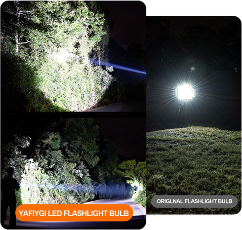 2 Pack LED Flashlight Replacement Bulb, 18V 12V 19.2V 6-24 Volt, 3W 247LM, PR2 P13.5S LED Conversion Kit