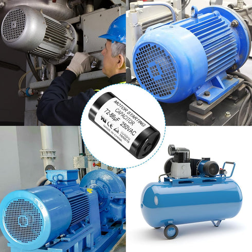 PATIKIL Motor Start Capacitor, 72-86uF/Mfd 250V for Electric Motor Starts Running