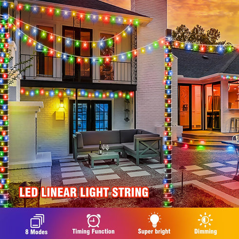 210 4-Color 8 Year(70FT) LED Outdoor Easter String Lights, Seasonal Fairy Lights with Modes, Waterproof Indoor Outside