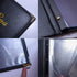 8.5" 11" 7 14 (2-Pack) Menu Covers Premium Faux Leather - Menu Holder x with Transparent Sleeve - Page View