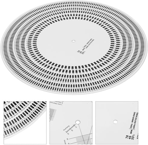 Turntable Strobe Disc, Stroboscope Mat for Rotational Speed Detection, Calibration Disc for Record Player