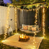 300 8 JMEXSUSS Warm White Christmas Lights for Bedroom, LED String Lights Indoor Outdoor Waterproof Clear Wire, Modes