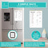 Decorably Weekly Meal Planner with Grocery List - 52 Tear-Off Sheets Refrigerator Meal Planner, 8.5x11in Magnetic