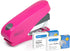 Rapesco 1468 Luna Hot Pink Stapler, 50 Sheet Capacity, Less Effort with 2000 Staples Included