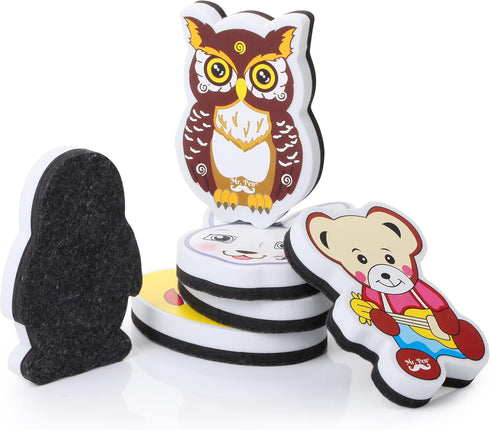 Mr. Pen Whiteboard Eraser for Kids - Cute Magnetic Dry Erase Erasers, 6 Pack for Classroom