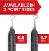 SHARPIE Rollerball Pen, Arrow Point (0.7mm) for Bold Lines, Red Ink, 12 Count