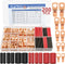 200pcs Battery Cable Ends, Copper Wire Lugs AWG 2-10 Gauge with Heat Shrink Assortment Kit