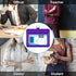 Wisdompro 2-Sided PU Leather ID Badge Holder - Purple (Horizontal) with 1 ID Window, 1 Card Slot, and 1 Piece 23 Inch