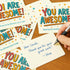 4x6 Pack (200 Healthy Surplus You Are Awesome Cards - Postcards Greeting Notes) - Show Appreciation for Employees