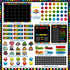 Calendar Bulletin Board Set - Seasons Weather Chart Display with Stickers for Classroom