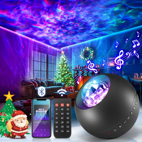 One Fire Galaxy Projector, Vibrant Galaxy Light Projector, White Noise & Bluetooth Room Lights for Bedroom,Remote Timer