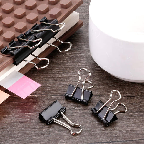 TecUnite 150 Pcs Binder Clips, Assorted Sizes, Large, Medium, Small, Office Supplies