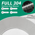 10FT Hose Clamps, 304 Stainless Steel Hose Clamp Assortment Kit with 8 Fasteners, Adjustable Worm Gear