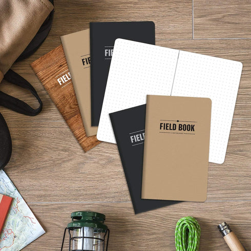 Field Notebook/Journal, 5"x8", Combo Colors, Dot Graph Memo Book, Pack of 6