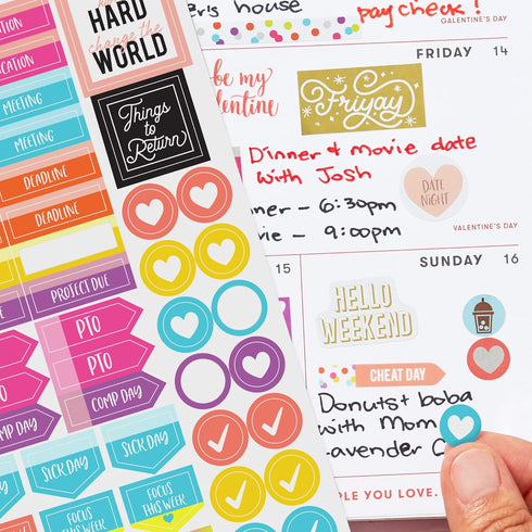 Avery 30 Sheets Planner Stickers Variety Pack, 1,656 Productivity Stickers for Planner, Journal or Calendar (6785)