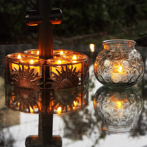 TWINKVILLA 12Pack Solar Tea Lights Outdoor Waterproof, Small Solar Lights with Rechargeable Dusk to Dawn Sensor