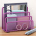 EASEPRES Desk Mail Organizer, Small Letter Sorter, Metal Mesh with 3 Vertical Compartments, Purple 1 Pack