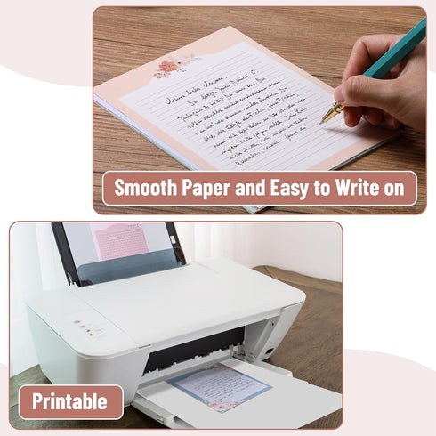 Set 5.2" 7.3", 60 30 Mr. Pen- Stationery Writing Paper with Envelopes, x Letter Sheets & Envelopes, Smooth Printable