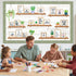 Set Motivational Bookshelf Bulletin Board Greenery Back to School Classroom Decoration Potted Plant Eucalyptus Paper