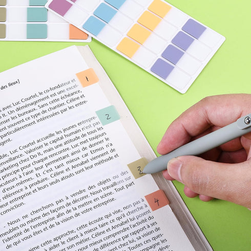 Mr. Pen Sticky Index Tabs, 480 Pcs, Pastel Sticky Tabs for Notebooks, Page Markers for Binders and Books