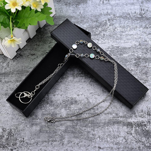 Beautiful ID Necklaces with Balled Beads Lanyards for Keys - Stainless Steel Chain, Birthday Gifts for Women