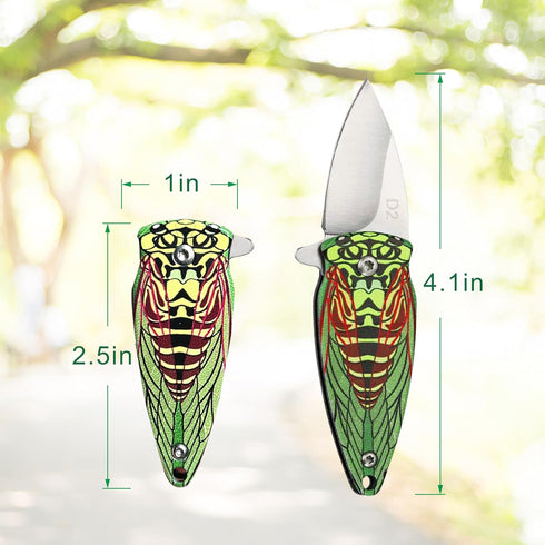 Mini Keychain Knife, Small Stainless Steel Folding Knife for Outdoor Camping, Gifts for Men and Women