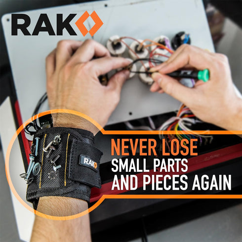 RAK Magnetic Wristband for Tools - Premium Tool Belt for Holding Screws Nails with Powerful Magnets, Birthday Gifts