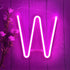 LED Pink Neon Letter Signs Night Light Battery or USB Operated LED