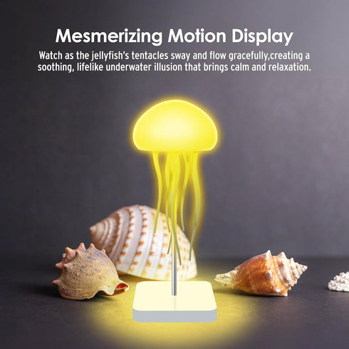 InnoVibe Jellyfish Desk Lamp RGB LED Light for Bedroom, Office & Nightstand, Color-Changing Table Lamp with Rotating
