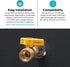 Eastman 1/2 Inch FIP Gas Ball Valve, Brass Connectors for Natural Gas and Liquid Propane, 60009B