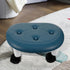 Blue Rolling Stool with Wheels - Compact and Portable Foot Rest