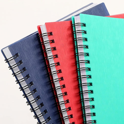 FLYING EAGLE Premium 4x6 Small Spiral Notebook, 3 Pack A6 Mini Journal, Plastic Hardcover, 468 Pages