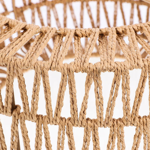 Luxshiny Rattan Lamp Shade, Cylinder Woven Lampshade Boho Lamp Shades Replacement Rustic Ceiling Light Covers for Floor