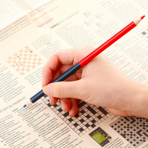 Zhanmai Red and Blue Double Ended Checking Pencils, Erasable Pencils Pre-Sharpened 2 HB for Map Coloring Tests (24