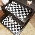 YENHOME Removable Checkered Wallpaper 17.7"X80" Neutral Black and White Thick Matte Waterproof Contact Paper