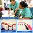 6 Pack Set, 2 6'' 3 Enhon Nurse Tools Rechargeable Pen Light with Two LED Sources and Pupil Gauge, One Medical Scissors