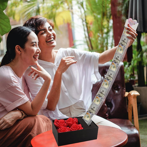 YINGHECX Money Box for Cash Gift Pull, Money Gift Boxes for Cash on Birthday, Christmas, Graduation, Mother's Day
