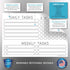 Dry Erase Whiteboard Task Planner - Glassboard Studio Removable Adhesive Decal with Fine-Tip Magnetic Marker