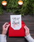 HOMEVAGE 5"x7" Thank You Card with Red Envelope Simple Appreciation & Gratitude Greeting Card Folded Premium Cardstock