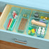 WOWBOX 12 Pack Clear Drawer Organizer Set, Acrylic Storage Trays for Makeup, Jewelries, Utensils, and Gadgets