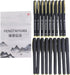 Fengtaiyuan 038P18 Black Gel Ink Rollerball Pens, Comfortable Grip, Ultra Fine 0.38mm, 18-Piece Box