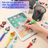 Qilery 30 Pcs Beaded Pens with Stylus Tips, Plastic Beaded DIY Stylus 2-in-1, Black Ink, Office Supplies
