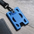 T4 Badge Holder No-Clip Version, Durable Polycarbonate ID Card Holder, Holds 1 to 4 Cards (Blue)