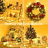 FFZZKJ 100LED 33Ft 8 16.4Ft*2 2-Pack Christmas Lights Outdoor Battery Operated String Lights Total with Timer Modes