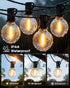 50FT 18+1 G40 Bulbs Outdoor Patio String Lights Waterproof with Remote, Edison LED Shatterproof Hanging Outside Light