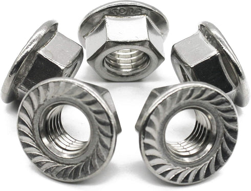 (20 PCS) 3/8-16 Stainless Steel Serrated Flange Nuts, Flange Lock Nut by Fullerkreg